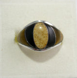 Multi Stone Ring Sterling Silver   size 6 TSC045