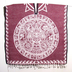 Mexican Poncho Aztec Calendar Gaban GA029