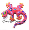 Hand Painted Clay Gecko Lizard CaminoRealImports.com