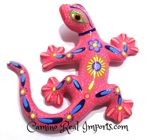 Hand Painted Clay Gecko Lizard CaminoRealImports.com