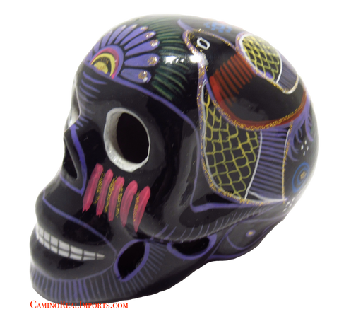DAY OF THE DEAD HAND PAINTED SKULL MCS004