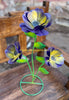 Yard Art Metal Flowers Sculpture 22"  MFLWRMS001