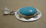 Sterling Silver Turquoise Pendant TSC010