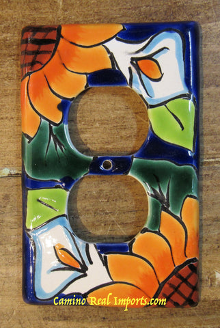 Talavera Pottery Outlet Switch Plate TDSP005