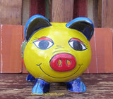 Mexican Talavera Pottery Pig Planter 9" TPSPT009