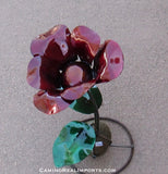 Yard Art Metal Flowers Sculpture 16"  MFLWRMS001