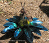 Yard Art Metal Flower on Spring with Music Ant 15"  MFSMA006