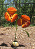 2 Metal Flowers Yard Or Garden Decor MRFB038