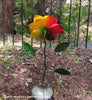 YARD ART METAL ROSE FLOWER SCULPTURE MFLW001