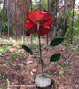 YARD ART METAL ROSE FLOWER SCULPTURE MFLW002