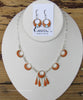 Sterling Silver Set Multi Stone Necklace and Matching Earring Set SSMES003
