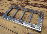 Mexican Tin Quadruple Rocker Switch Plate Covers