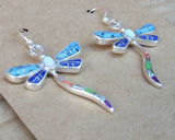 Sterling Silver Multi-Stone Dragonfly Earrings STER004