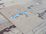 Hummingbird Sterling Silver Earrings Turquoise and Opal Inlay STER002