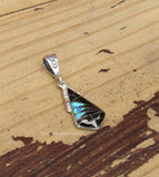 Sterling Silver Black Onyx and Opal Pendant STSP0029