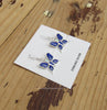 Sterling Silver Butterfly Lapis and Opal Inlay Earrings STER008