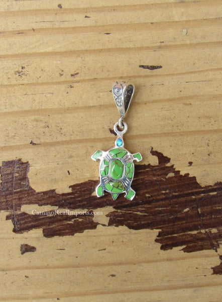 Sterling Silver Gaspite and Opal Turtle Pendant STSP0038