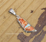 Sterling Silver Spiny Oyster and Opal Pendant STSP0040