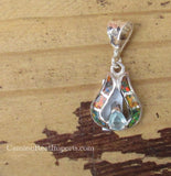 Sterling Silver Topaz, and Opal Pendant STSP0043