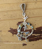 Sterling Silver Onyx and Opal Inlay Lizard Pendant STSP0045
