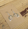 Sterling Silver Onyx and Opal Inlay Lizard Earrings STER032