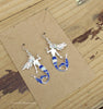 Sterling Silver Lapis and Opal Inlay Mermaid Earrings STER035