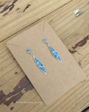 Sterling Silver Denim Lapis and Opal Inlay Post Earrings STER038