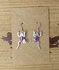 Sterling Silver Sugilite and Opal Inlay Frog Earrings STER043