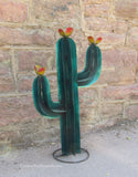 Garden Art Metal Rustic Green Painted Cactus 26" MCTGS001