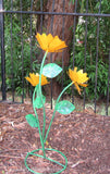 Yard Art Metal Flowers Sculpture 22"  MFLWRMS010