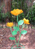 Yard Art Metal Flowers Sculpture 22"  MFLWRMS007