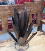 Metal Cactus Copper and Black Yucca Yard Decor 18" MYAS006
