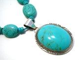 TURQUOISE NECKLACE WITH PENDANT TSC067