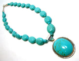 TURQUOISE NECKLACE WITH PENDANT TSC067