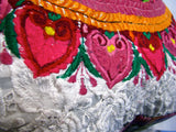 GUATEMALA PURSE HAND EMBROIDERED FLOWERS HOBO BAG X-LARGE