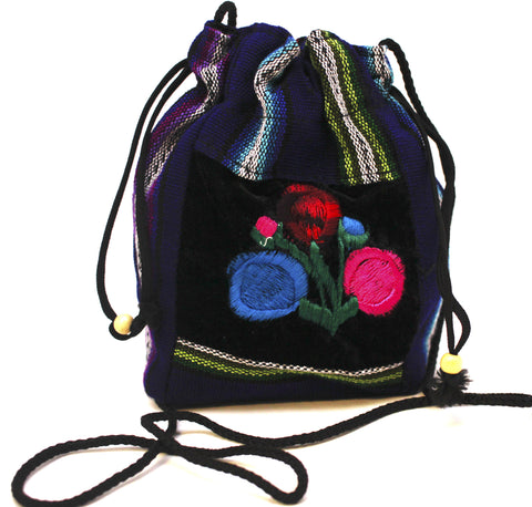 GUATEMALA POUCH PURSE with FLOWERS GPP003