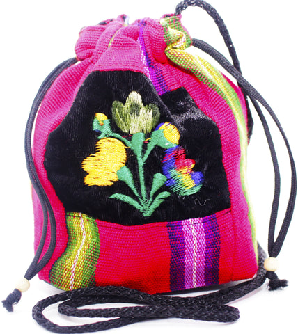 GUATEMALA POUCH PURSE with FLOWERS GPP005