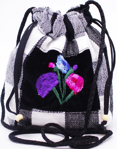 GUATEMALA POUCH PURSE with FLOWERS GPP006