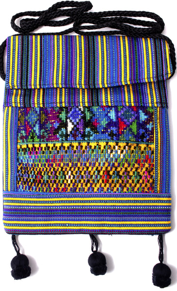 GUATEMALA SHOULDER BAG PASSPORT PURSE  HAND CRAFTED w/ TASSLES GPB007