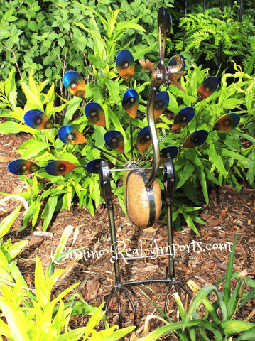 Metal Rock Rocking Peacock Yard Garden Ornament Caminorealimports.com