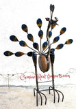 Metal Rock Rocking Peacock Yard Garden Ornament Caminorealimports.com