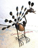 Metal Rock Rocking Peacock Yard Garden Ornament Caminorealimports.com