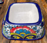 Mexican Talavera Pottery Dog Bowl 11" TDGB1103