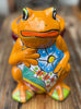 Talavera Frog Flower Pot Planter TFP8001