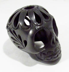 Day Of The Dead Black Clay Skull BCSS001