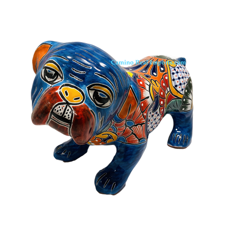 Mexican Talavera Pottery Bulldog caminorealimports.com