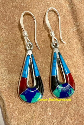 Multi Stone Inlay Earrings JMSER002