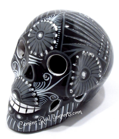 Day Of the Dead Hand Painted Clay Sugar Skull Caminorealimports.com