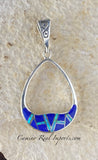 Sterling Silver Lapis Lazuli and Opal Pendant STSP0012