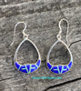 Sterling Silver Lapis Lazuli and Opal Inlay Earrings STER016